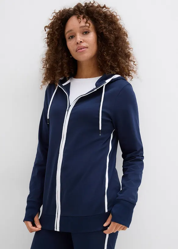 Tuta sportiva in cotone elasticizzato (set 2 pezzi), bonprix