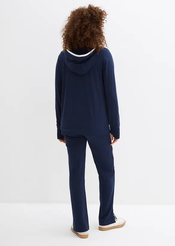 Tuta sportiva in cotone elasticizzato (set 2 pezzi), bonprix