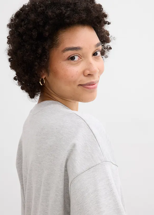 Maxi maglia corta in puro cotone biologico pesante, bonprix