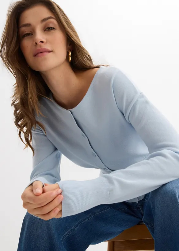 Cardigan in filato fine, bonprix
