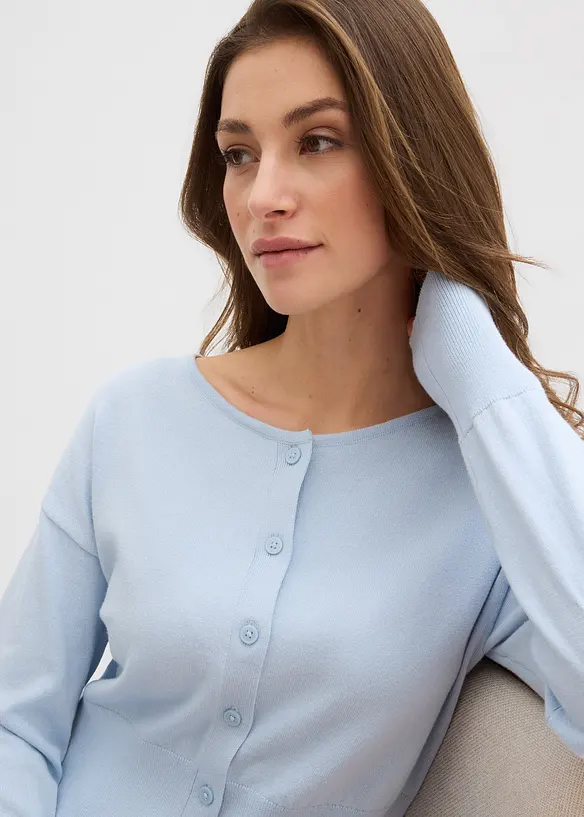 Cardigan in filato fine, bonprix