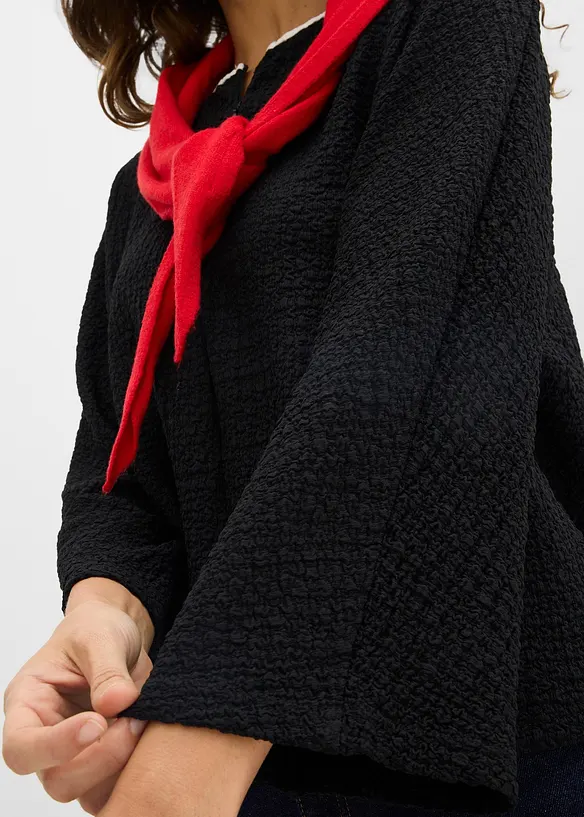 Maxi maglia con profili a contrasto, bonprix