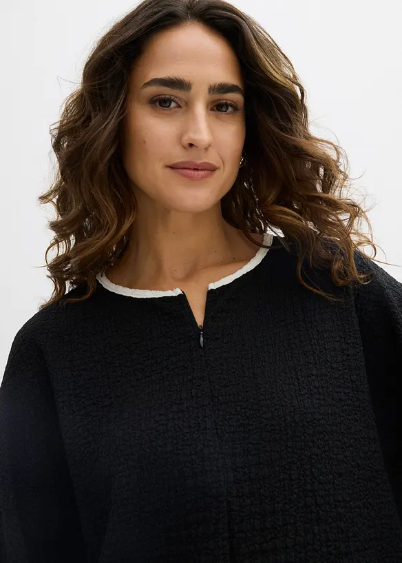 Maxi maglia con profili a contrasto, bonprix