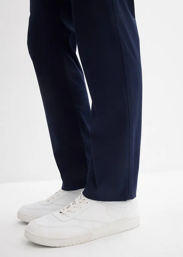 Pantaloni chino regular fit con vita comoda e cintura, straight, bonprix