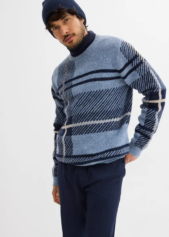 Pantaloni chino regular fit con vita comoda e cintura, straight, bonprix