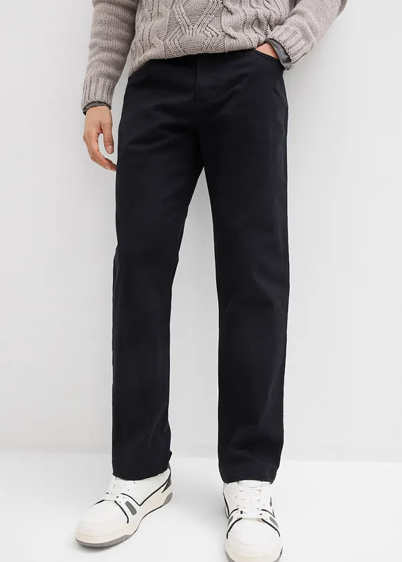 Pantaloni relaxed fit elasticizzati con elastico in vita, straight, bonprix