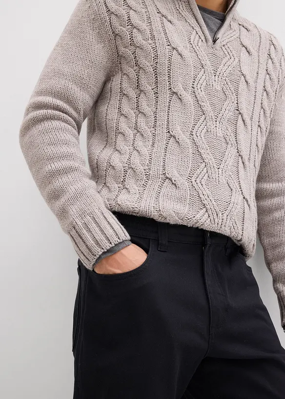 Pantaloni relaxed fit elasticizzati con elastico in vita, straight, bonprix