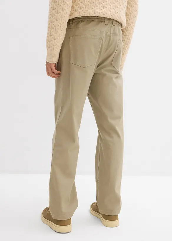 Pantaloni relaxed fit elasticizzati con elastico in vita, straight, bonprix