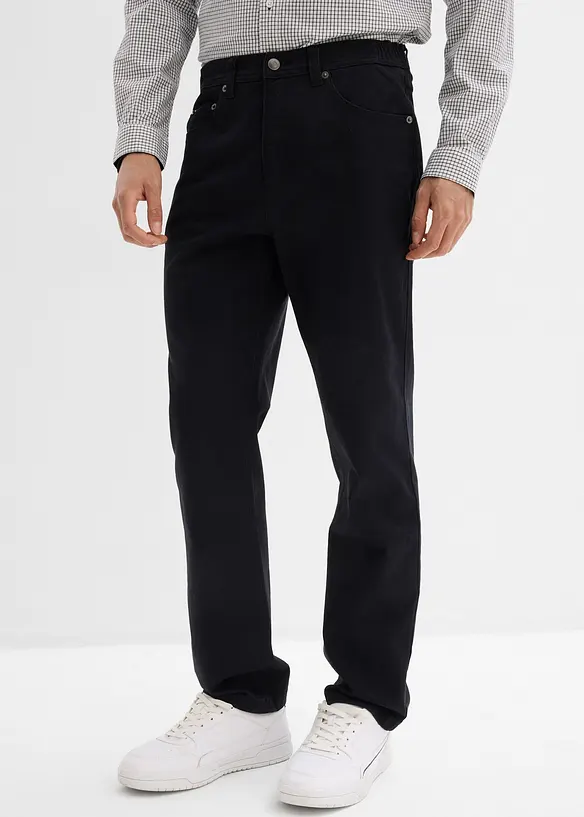 Pantaloni classic fit elasticizzati con vita comoda, straight, bonprix