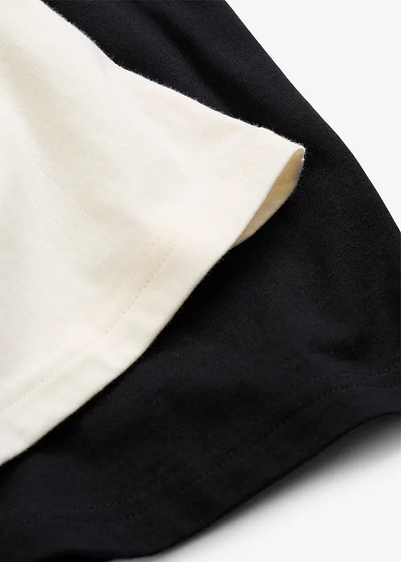 Maglia a maniche lunghe in puro cotone biologico (pacco da 5), bonprix