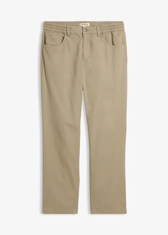 Pantaloni relaxed fit elasticizzati con elastico in vita, straight, bonprix