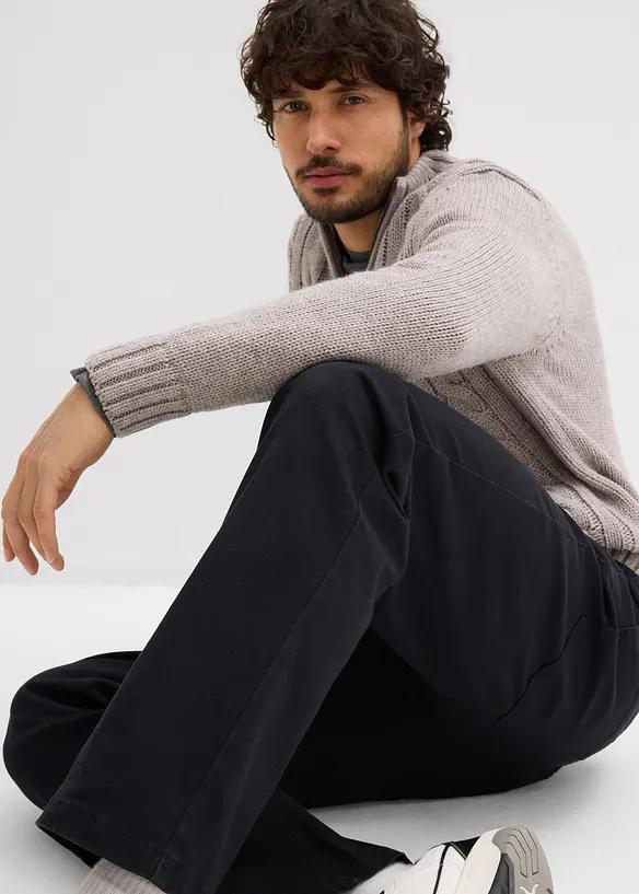 Pantaloni relaxed fit elasticizzati con elastico in vita, straight, bonprix