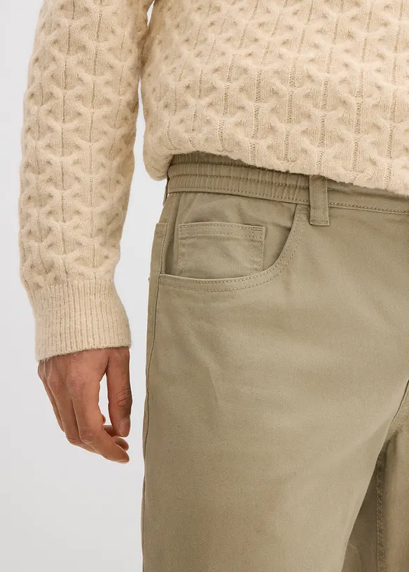 Pantaloni relaxed fit elasticizzati con elastico in vita, straight, bonprix