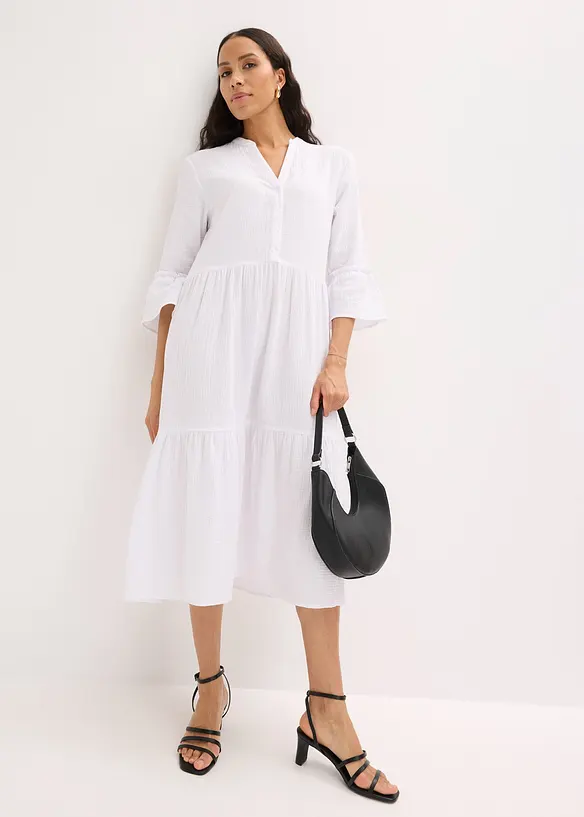 Maglia a maniche lunghe leggermente trasparente, bonprix