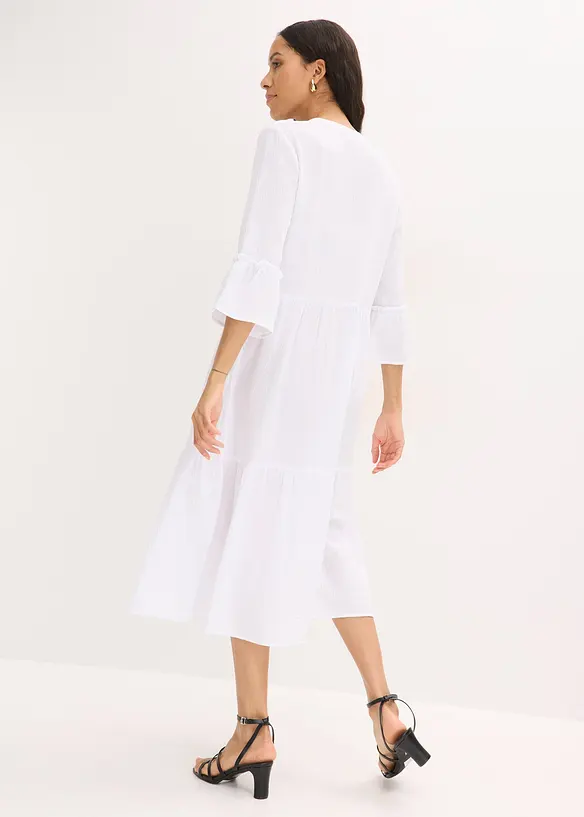 Maglia a maniche lunghe leggermente trasparente, bonprix