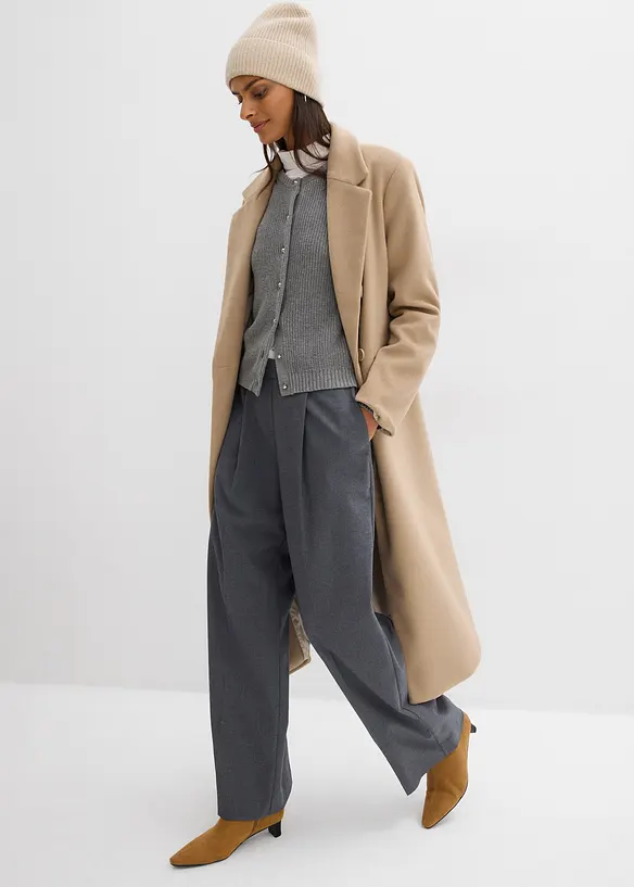 Cardigan in misto lana con bottoni decorativi, bonprix