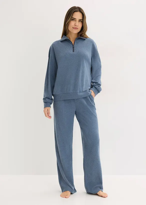 Tuta da casa in morbido jersey waffle, bonprix