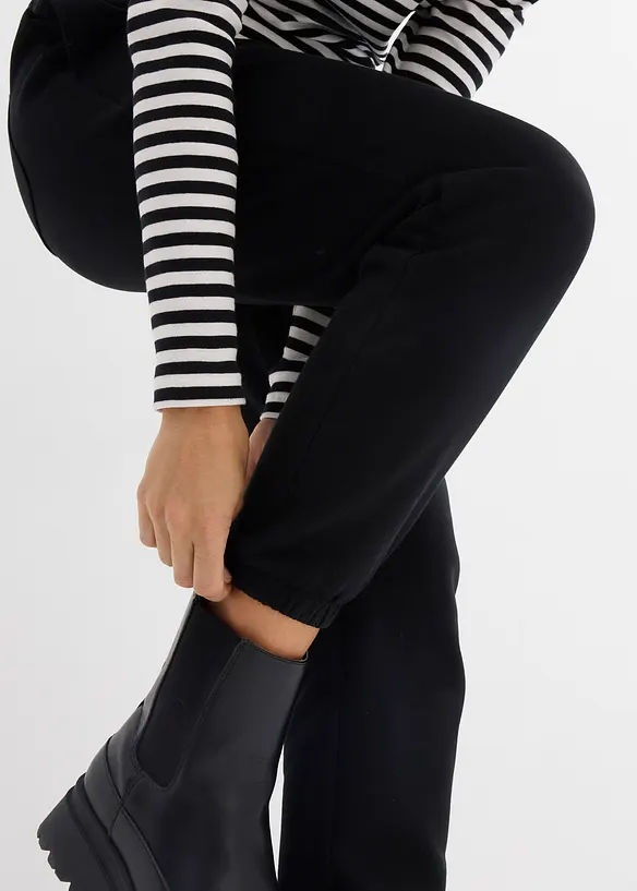 Pantaloni in felpa di puro cotone biologico (pacco da 2), bonprix