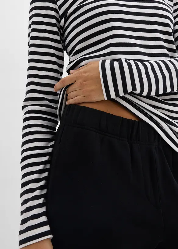 Pantaloni in felpa di puro cotone biologico (pacco da 2), bonprix