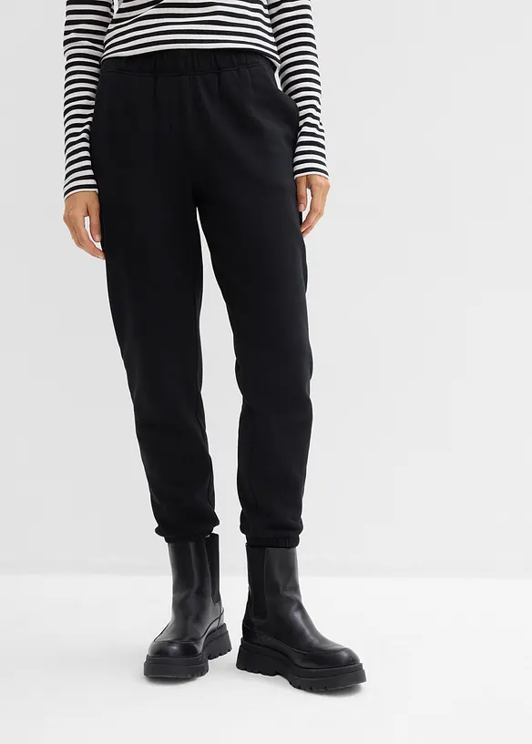 Pantaloni in felpa di puro cotone biologico (pacco da 2), bonprix