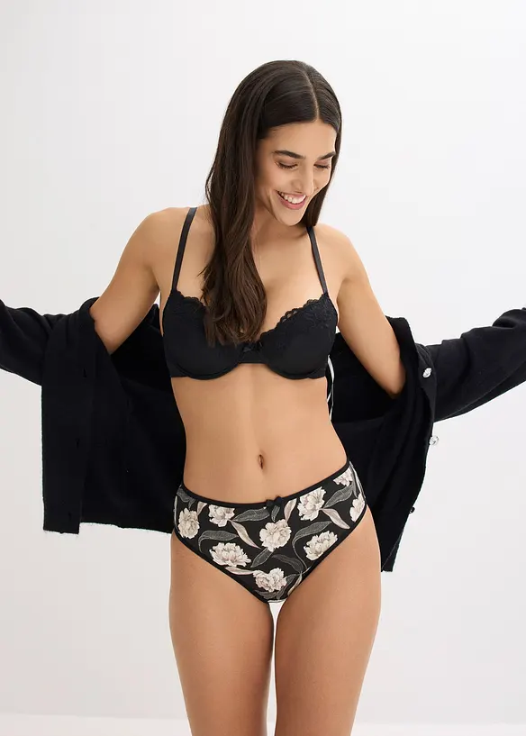 Slip alto in comodo misto cotone (pacco da 4), bonprix