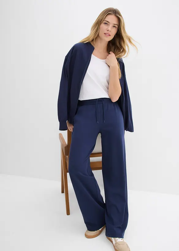 Pantaloni in jersey interlock, bonprix