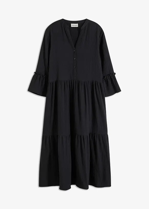 Maglia a maniche lunghe leggermente trasparente, bonprix