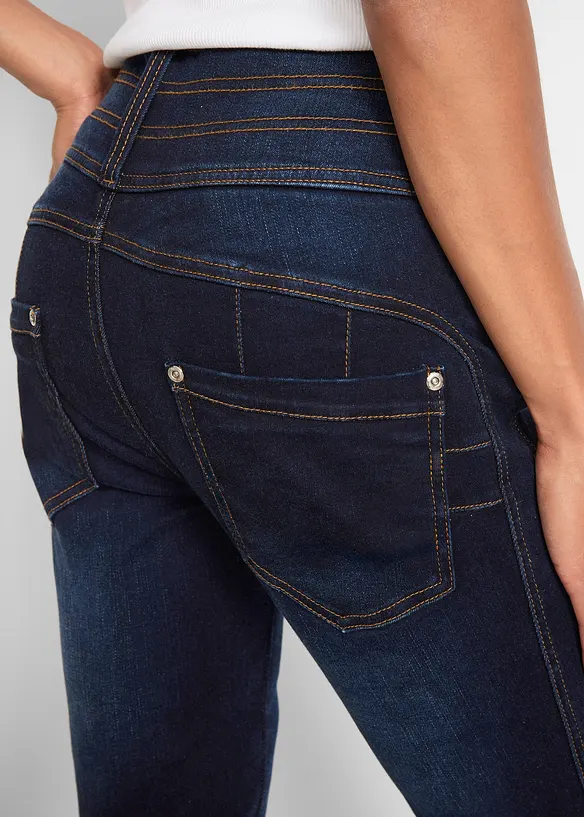 Jeans bootcut modellanti, vita alta, bonprix
