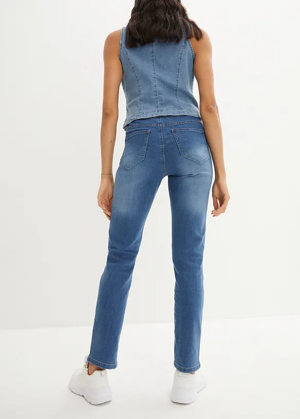 Jeans elasticizzati straight, vita media, bonprix