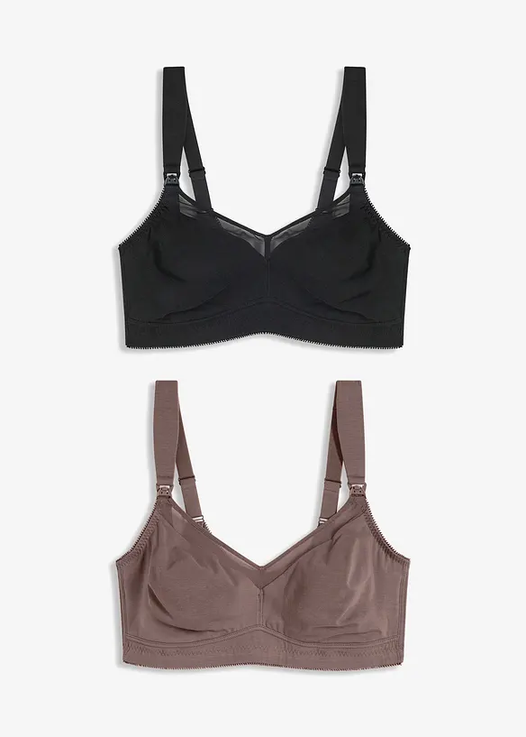 Reggiseno da allattamento senza ferretto con cotone biologico (pacco da 2), bonprix