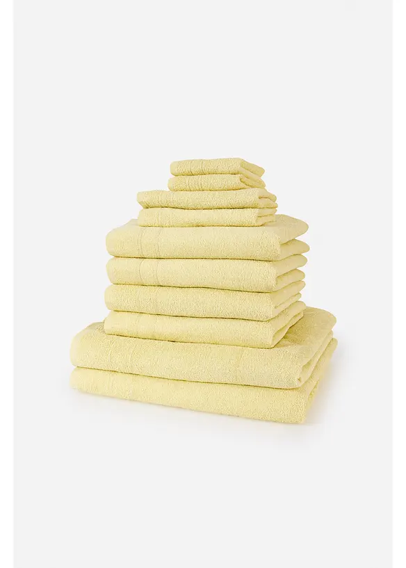 Asciugamano di cotone (set 10 pezzi), bonprix