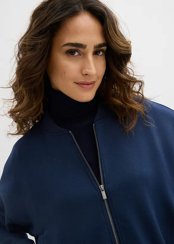 Bomber in morbida felpa  misto viscosa, bonprix