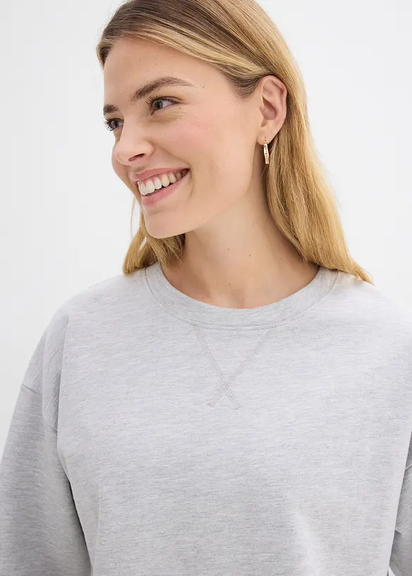 Felpa lunga in puro cotone, bonprix