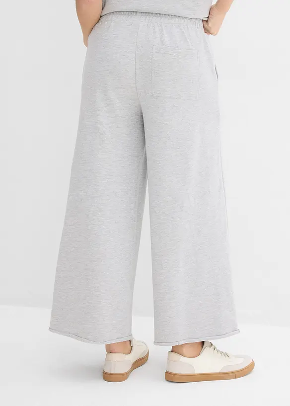 Pantaloni 7/8 in felpa di cotone biologico, bonprix