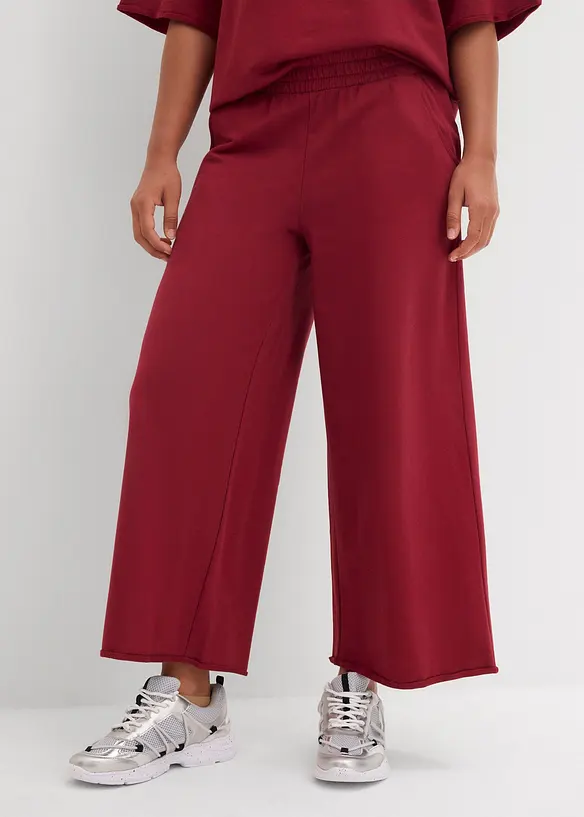 Pantaloni 7/8 in felpa di cotone biologico, bonprix