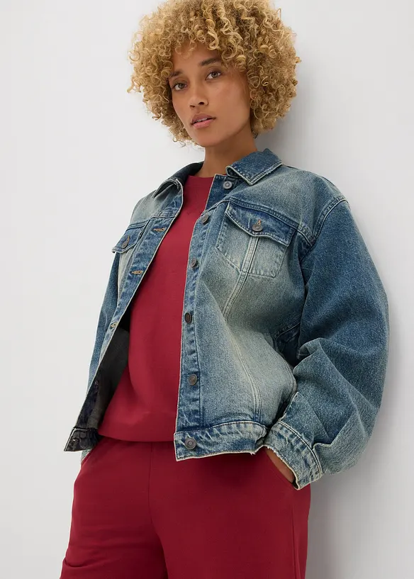 Pantaloni 7/8 in felpa di cotone biologico, bonprix