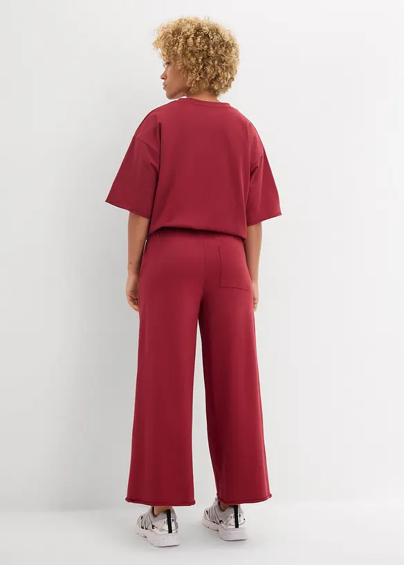 Pantaloni 7/8 in felpa di cotone biologico, bonprix