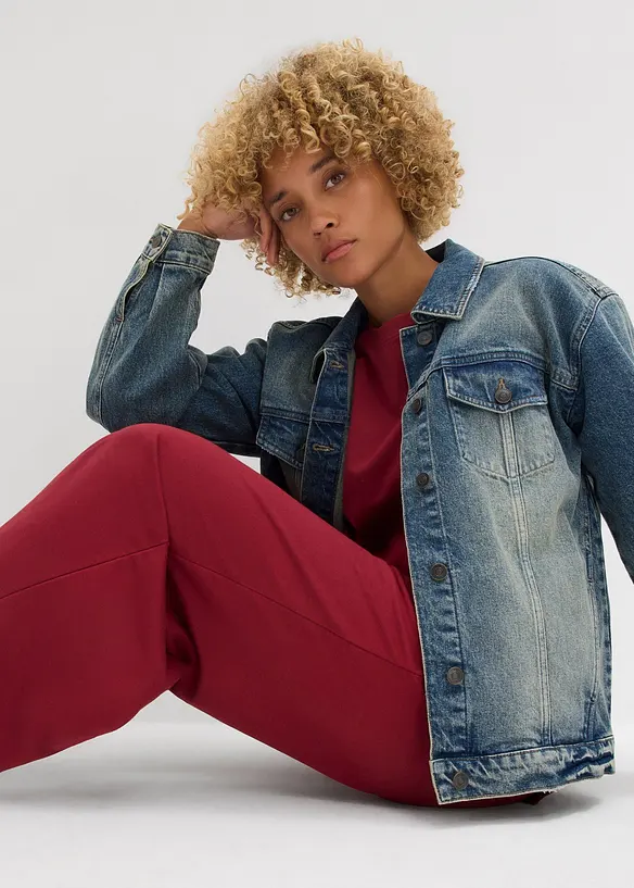 Pantaloni 7/8 in felpa di cotone biologico, bonprix