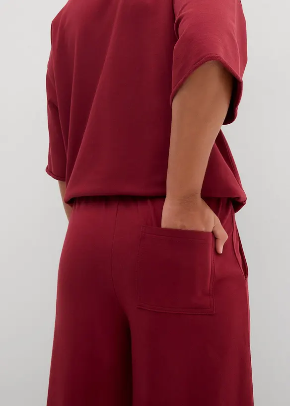 Pantaloni 7/8 in felpa di cotone biologico, bonprix