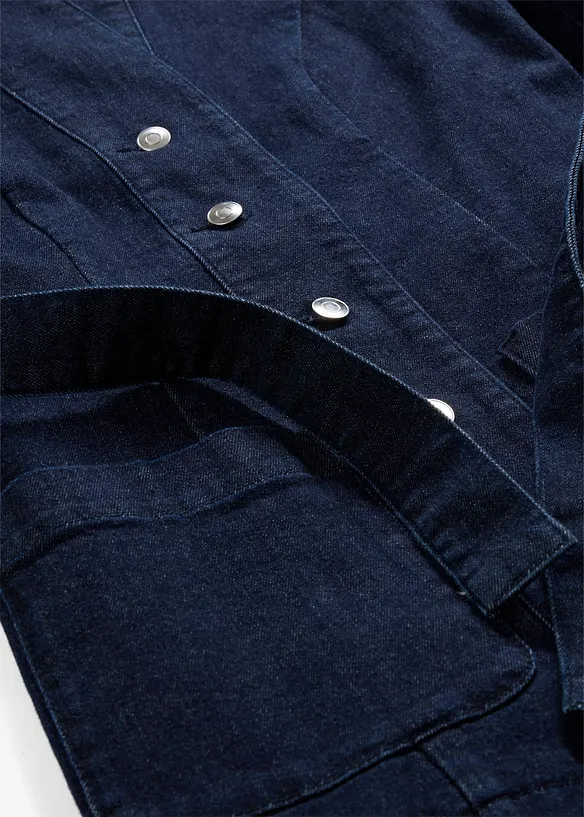 Giacca in jeans di cotone, con cintura, bonprix