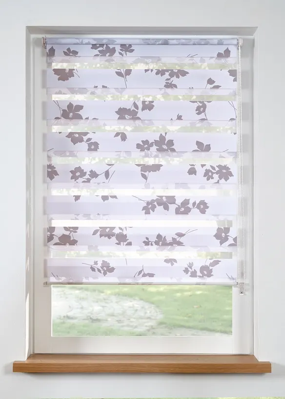 Tenda a rullo doppia con stampa floreale, bonprix