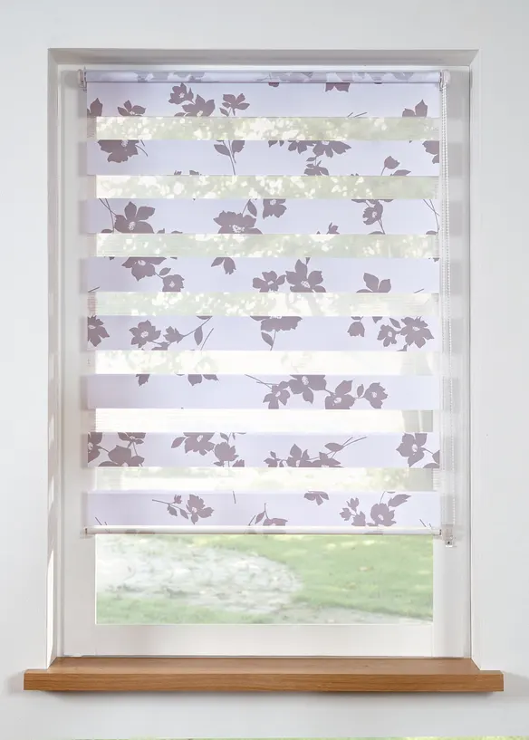 Tenda a rullo doppia con stampa floreale, bonprix