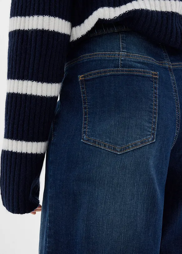 Jeans wide leg full length con girovita comodo, vita alta, bonprix