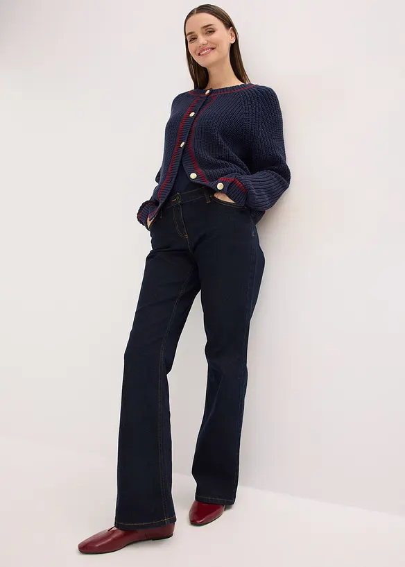 Cardigan con righe a contrasto, bonprix