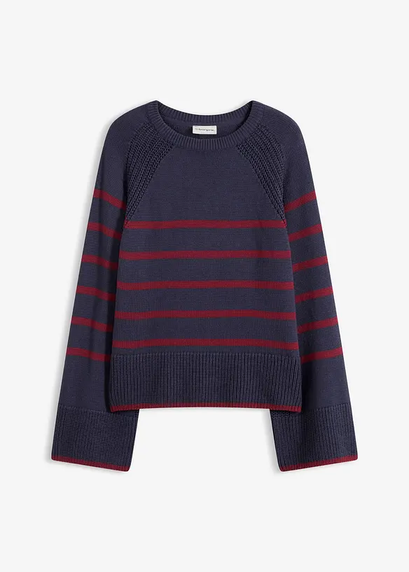 Maglione con righe a contrasto, bonprix