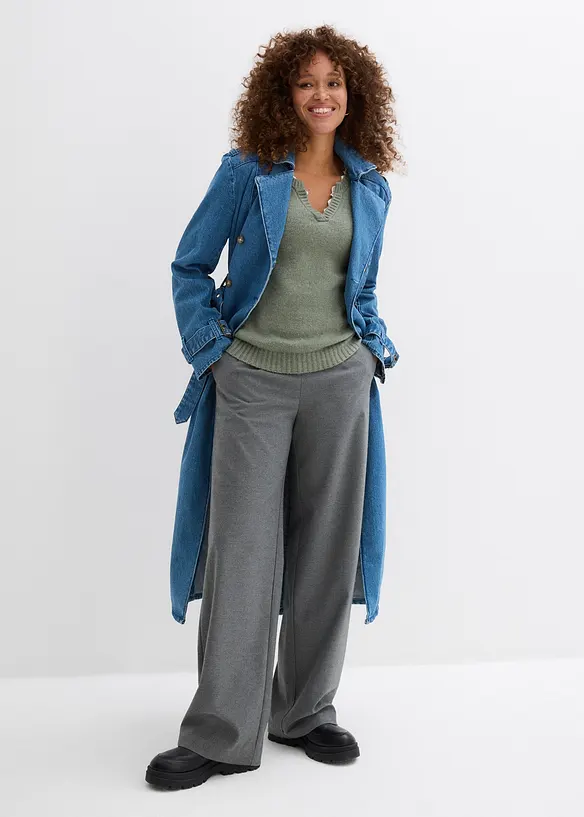 Maglione con inserto in pizzo, bonprix