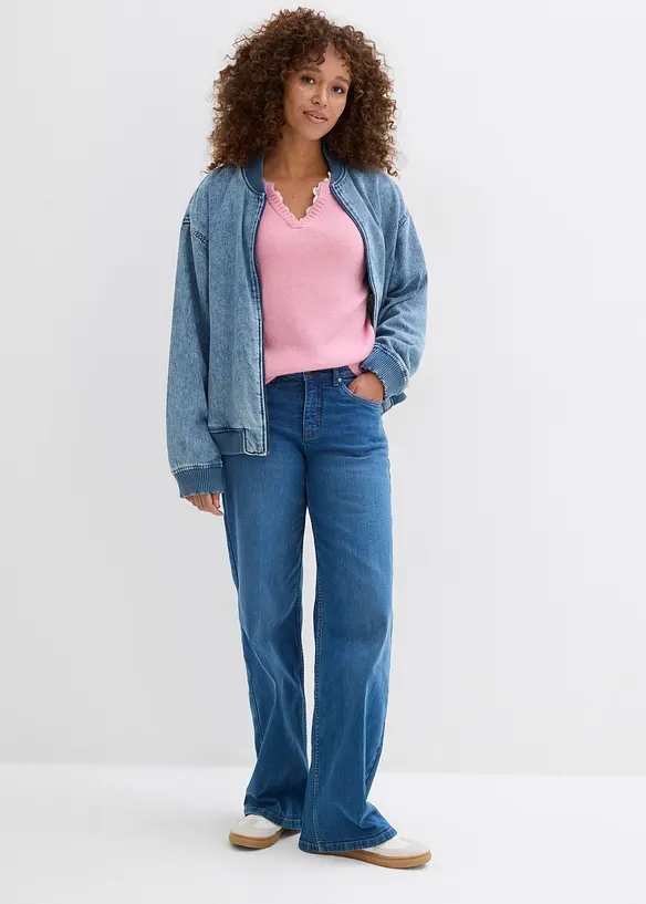 Maglione con inserto in pizzo, bonprix