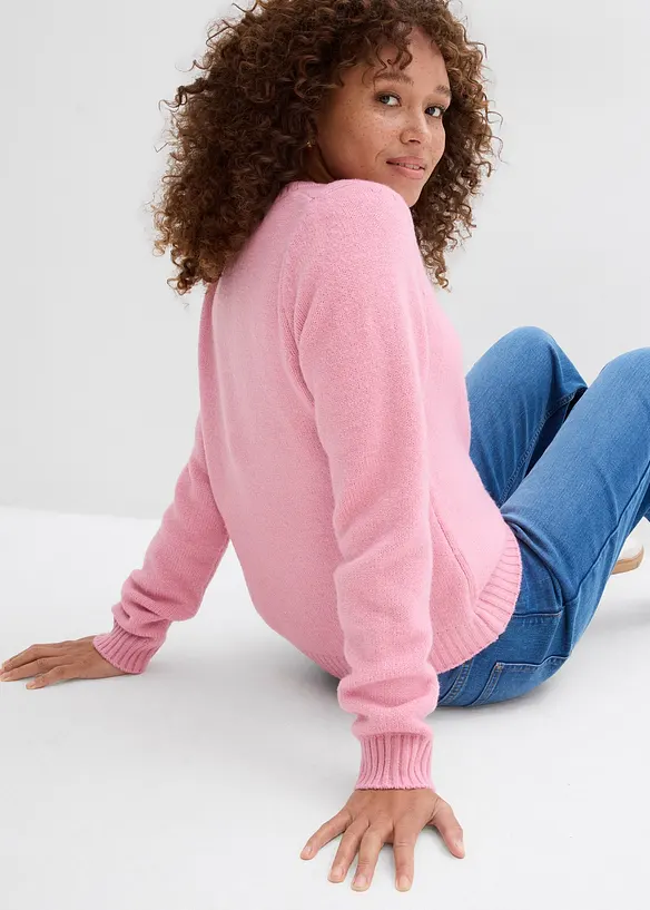 Maglione con inserto in pizzo, bonprix