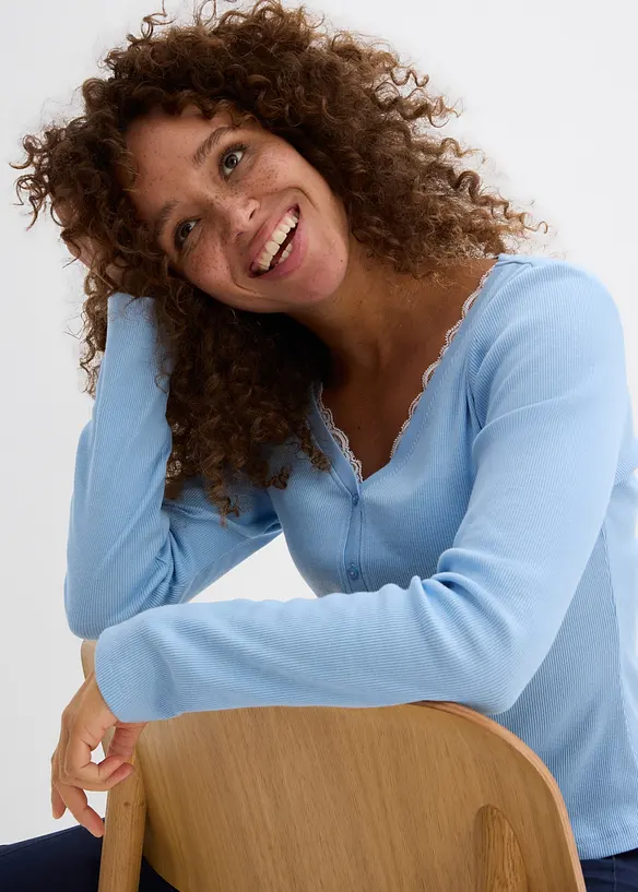 Maglia 2 in 1 in puro cotone, bonprix