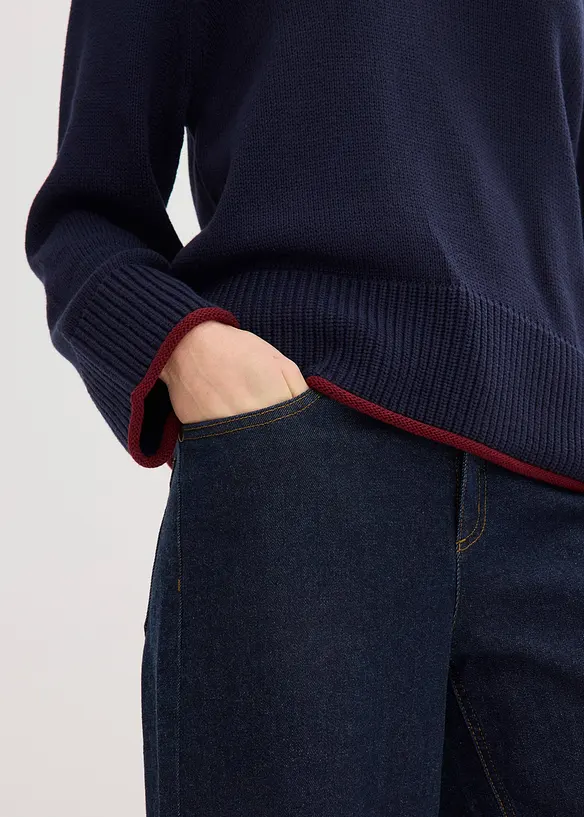 Maglione con righe  a contrasto, bonprix